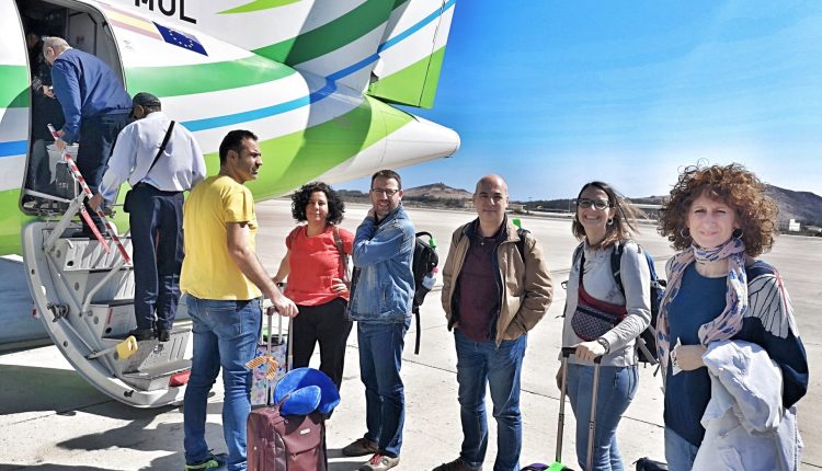Los representantes catalanes que no pudieron pasar. /Cedida