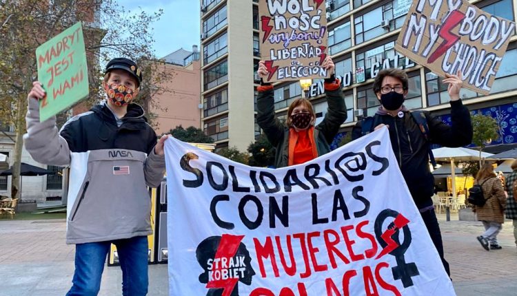 Protesta de mujeres polacas en Sol. / Ania Palmowska